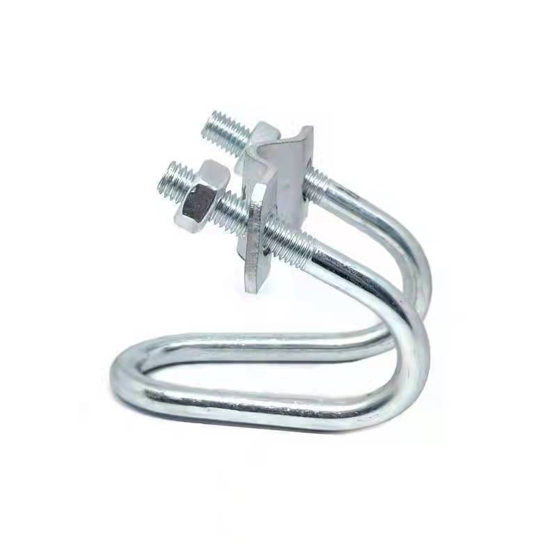 十字卡扣双Ug型管卡镀锌铁管卡子4分6分1寸产床大棚猪场固定限位