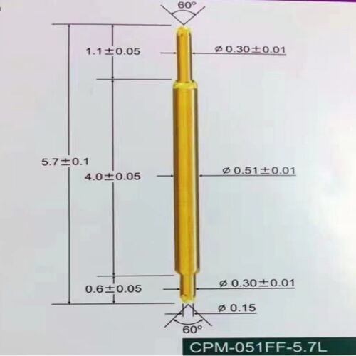 BGA双头探针078-570 半导体双头高频测试针 IC测试治具 两头伸缩