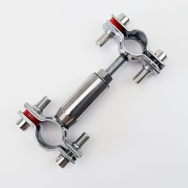 304不锈钢双头管夹固定支架钢管固定器管卡管支架PPR双层调节管箍