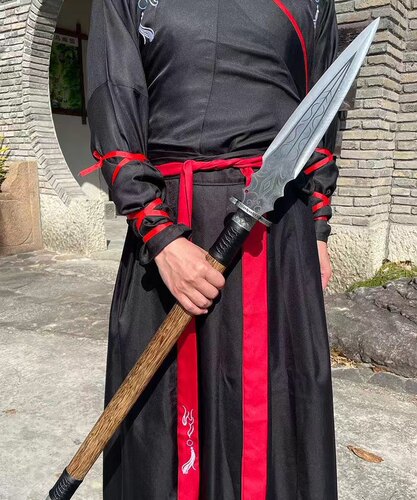 一体锻打手工长枪手工红樱枪霸王枪户外枪子龙长枪锰钢长矛未开刃
