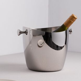 桶不锈钢冰轻奢桶冰块聚会桶红酒镇香槟宽口大号冰酒家居装 欧式 饰