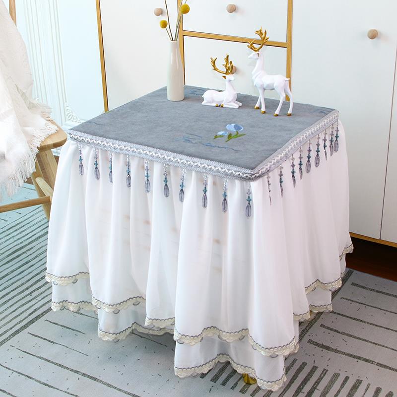 桌布桌罩防滑床头柜小方桌电暖桌茶几保险柜防尘罩雪尼尔套罩