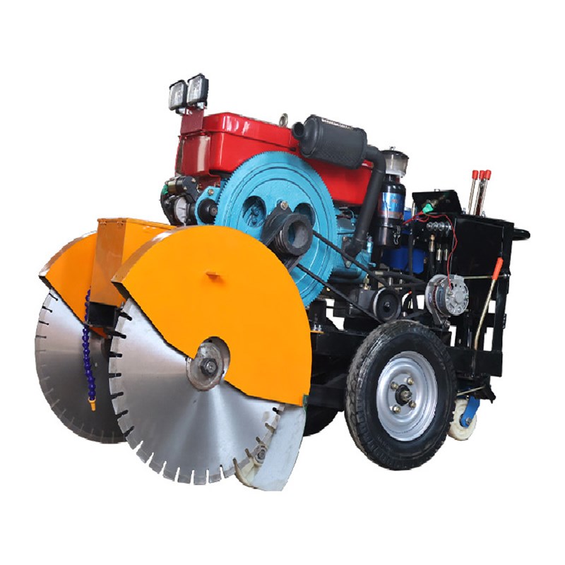 全自动行走马路切割机柴油切路机混凝土路面刻纹电动切缝开槽机