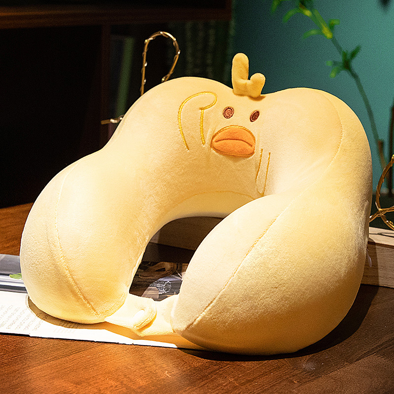 记忆棉Uc型枕卡通护颈枕飞机旅行头枕便携坐车用学生颈椎枕头靠枕