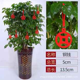 过年挂在树上的小灯笼单个花上挂的K迷你新年挂饰品盆景金铜