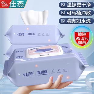 佳燕湿厕纸便携包装可马桶冲散擦屁股湿纸巾去异味清洁湿手纸成人