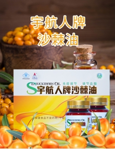 宇航人沙棘油正品新日期免疫调节血脂2瓶120粒