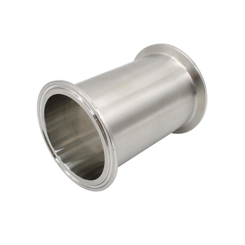 直通管接头不锈钢快装直管304/316卡箍卡盘快速接头长度100mm管件