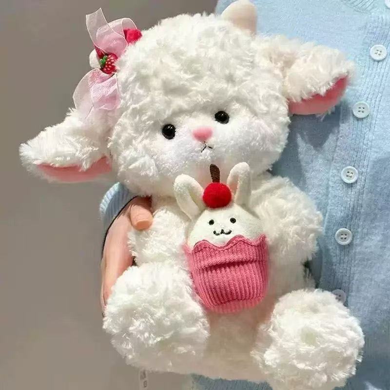 可爱软萌小羊公仔毛绒玩具小绵羊玩偶送女生日礼物布娃娃睡觉抱