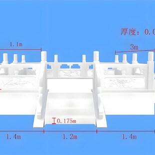 石栏杆护栏汉白玉升旗台庭院石拱桥石雕大理石栏板花岗岩河道围栏
