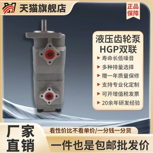9R双联小型迷你高压多联泵头 征全液压齿轮泵总成油泵HGP 22A