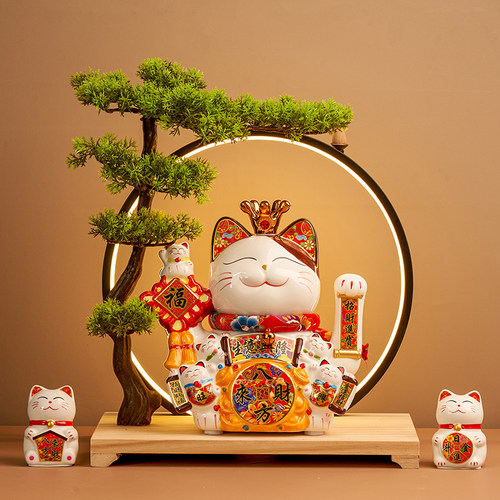 创意招财猫自动摇手摆件开业礼品