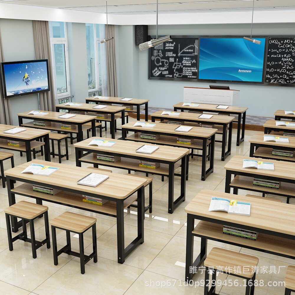 单双人中小学生课桌椅批发