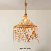 中式 创意鸟窝个性 田园藤编灯卧室餐厅农家乐草帽藤艺复古艺术吊灯