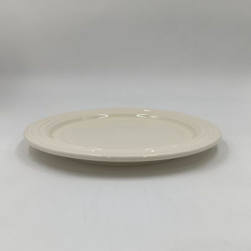 手工陶瓷盘子圆形工艺品出口摆件 收纳果盘餐盘餐桌