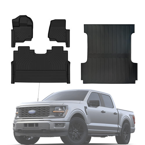 适用于汽车脚垫F150猛禽F250脚垫TPE floor mats F150车斗垫跨境