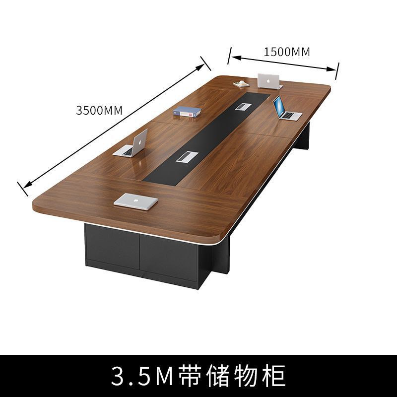 办公家具新款大型会议桌长桌简约现代办公桌会议室桌椅组合圆角