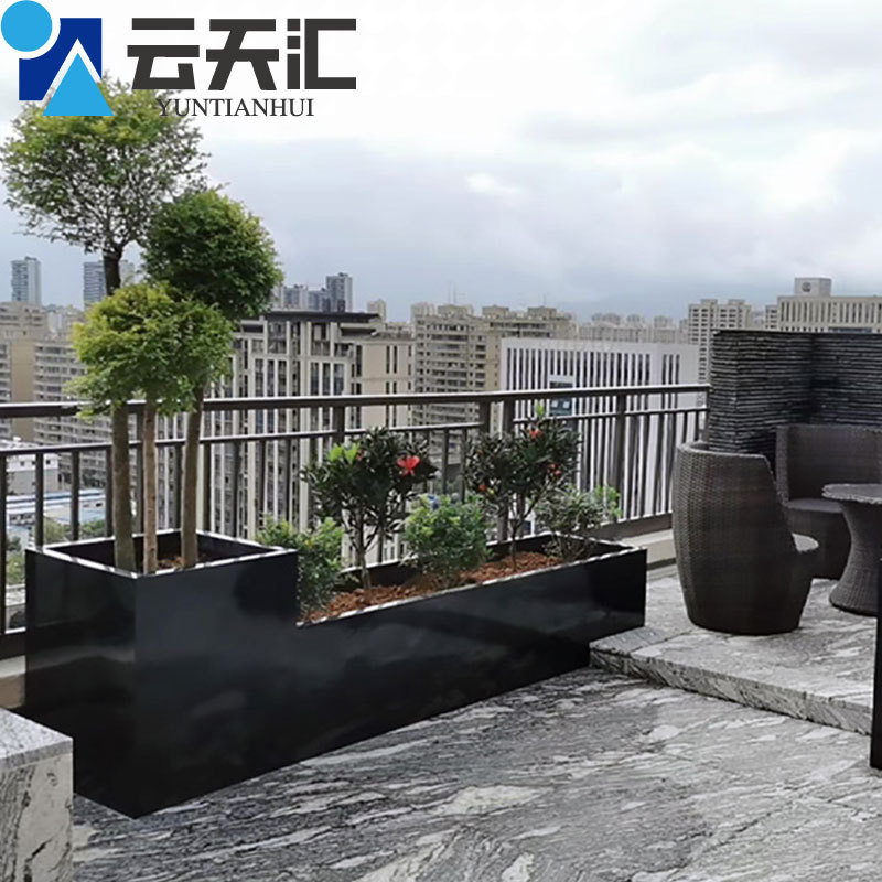 定制玻璃钢花箱户外校园酒店花盆商场市政花坛商业街庭院种植花槽
