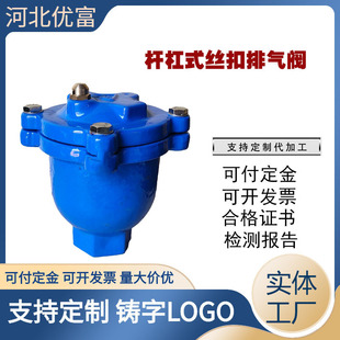 球墨铸铁丝扣自动排气阀 内螺纹丝口 ARVX 16Q丝杠微量排气阀