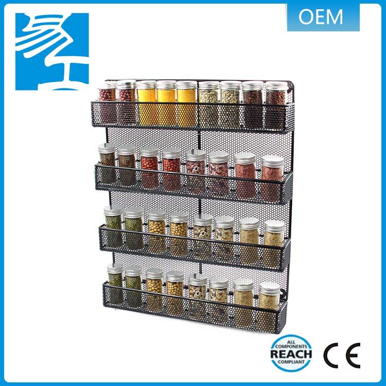 新款热销优质铁艺厨房香料置物架调味品架厂家批发4层大型调料架