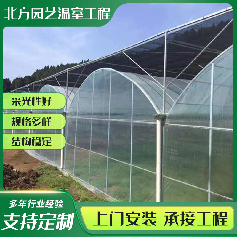 温室大棚连栋薄膜温室现场施工快捷反季节蔬菜种植大棚