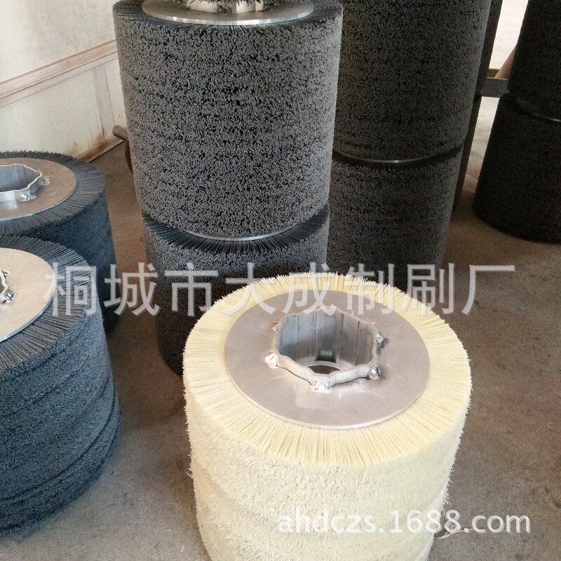 供应优质工具刷头 铝合金抛光磨料丝毛刷盘 密度研磨丝圆盘毛刷轮
