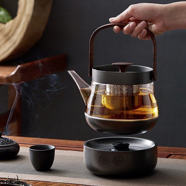 日式自动煮茶壶耐热玻璃烧水壶小型电热泡茶器一体恒温煮茶炉