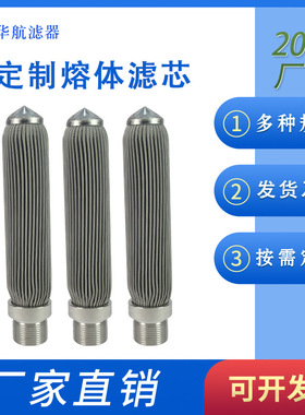 熔体滤芯42*217 不锈钢折波滤芯5um10um 塑料颗粒过滤网 浆料滤芯