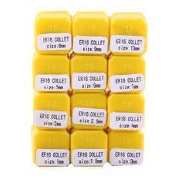 GS00349 12件套ER16筒夹 弹性夹头1-10MM(1-1.5-2-2.5-3-4...10）