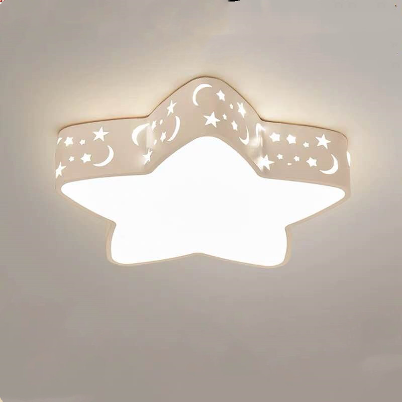现代简约铁艺星月LED吸顶灯