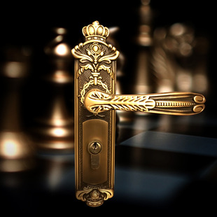 全铜室内实木门执手锁厂家2018款 欧式 静音机械门锁批发 弗尔尼