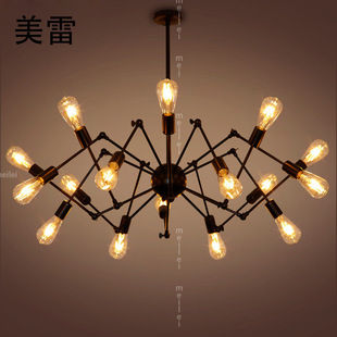 蜘蛛吊灯简约现代服装店理发店专用灯创意装饰超亮网红工业风灯具