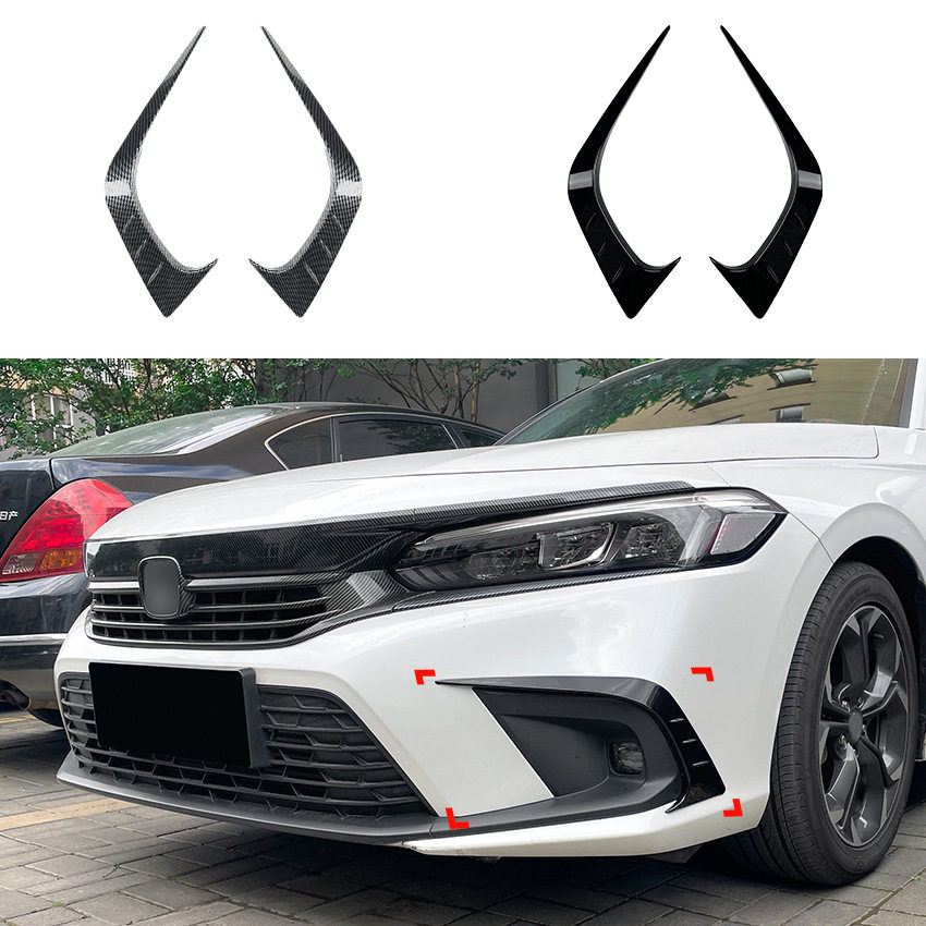 适用本田思域 Civic 11代 2021+ 前风刀风口车贴外饰改装