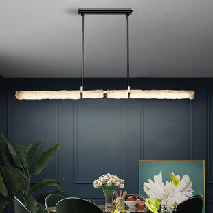2024新款 轻奢玻璃长条吊灯现代简约设计创意吧台大厅餐厅吊灯