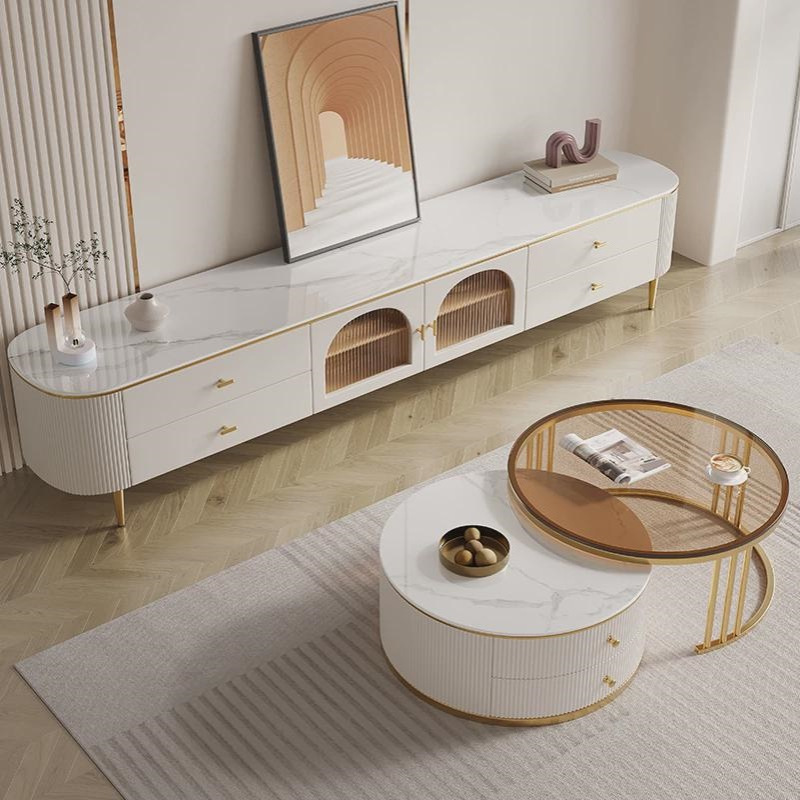 3159-7011电视柜柏丝纳轻奢岩板电视柜简约现代茶几组合小户型客