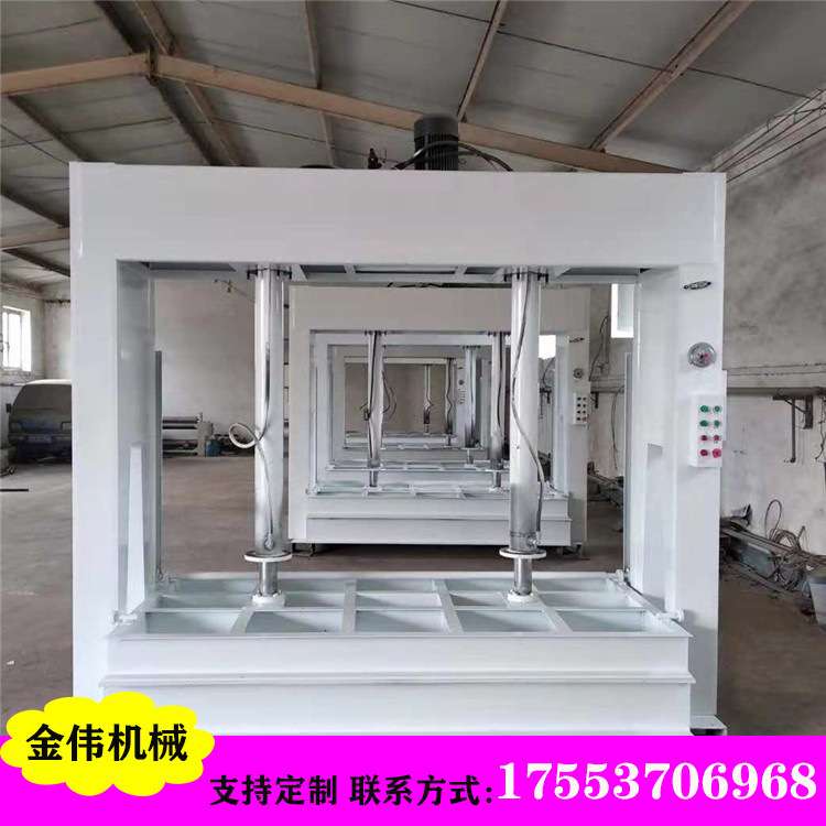 分段式压紧设备 胶合板自动定型液压冷压机 加宽轨道压板机