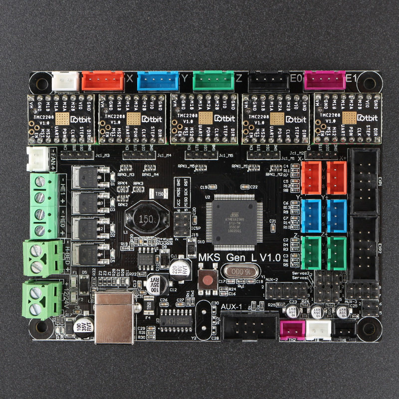 3D打印机配件MKS GEN L V1.0+TMC2208驱动主板套件 Mega2560 R3