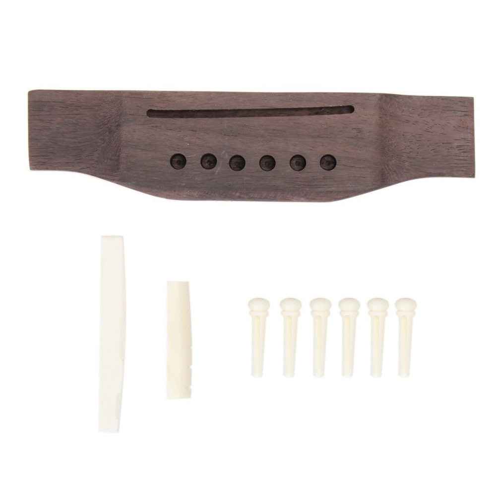 厂家直销民谣玫瑰木琴桥牛骨上下琴枕牛骨弦钉套装吉他配件