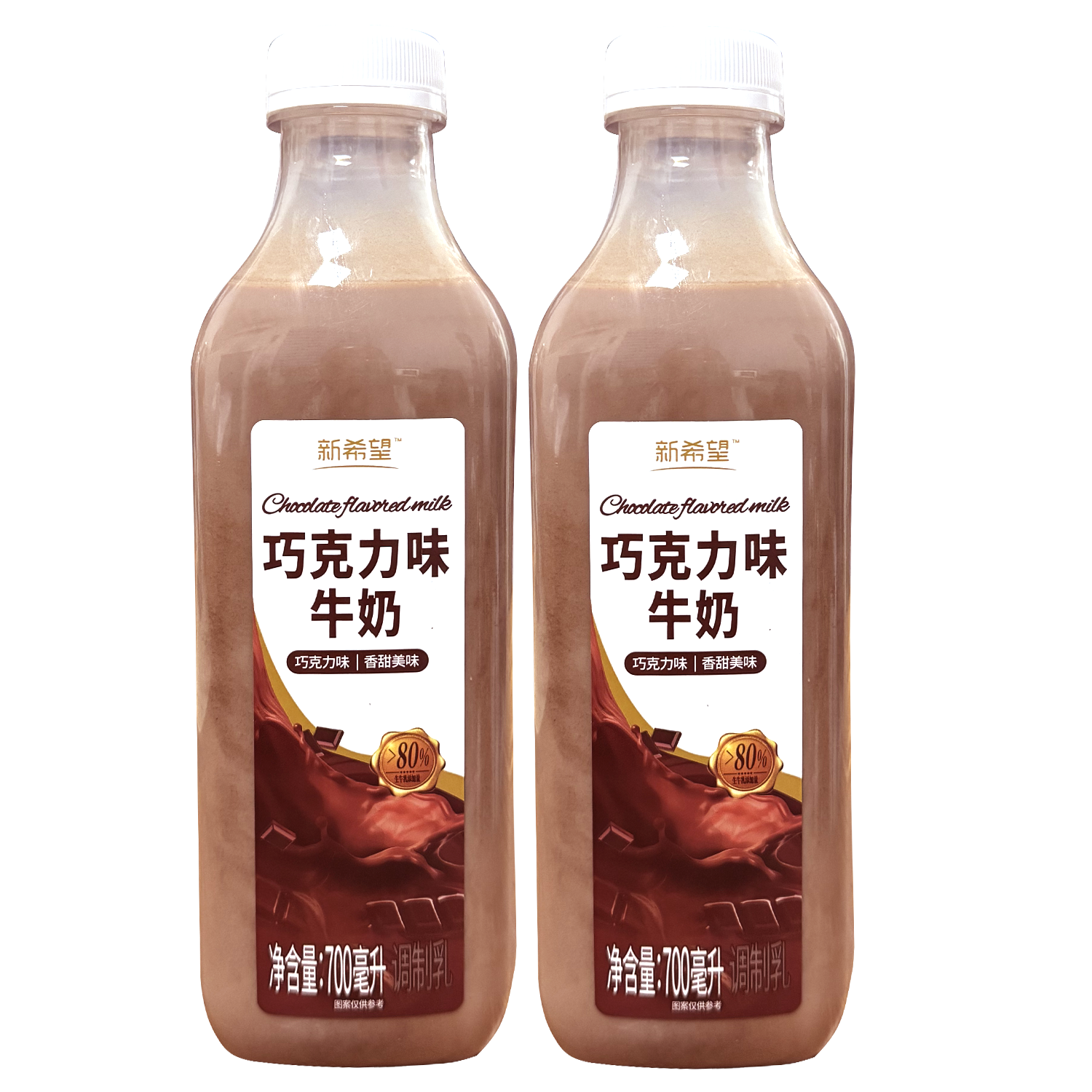 新希望巧克力味牛奶700ml瓶装
