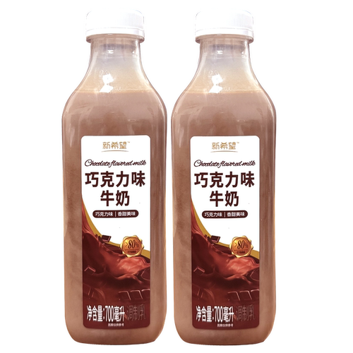 新希望巧克力味牛奶700ml瓶装