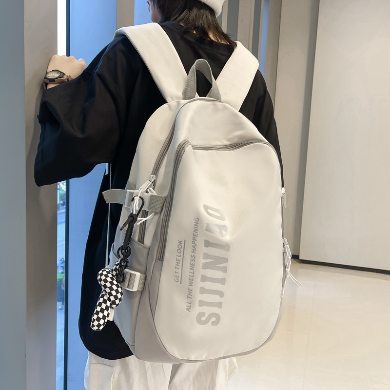 休闲男女生涤纶双肩包
