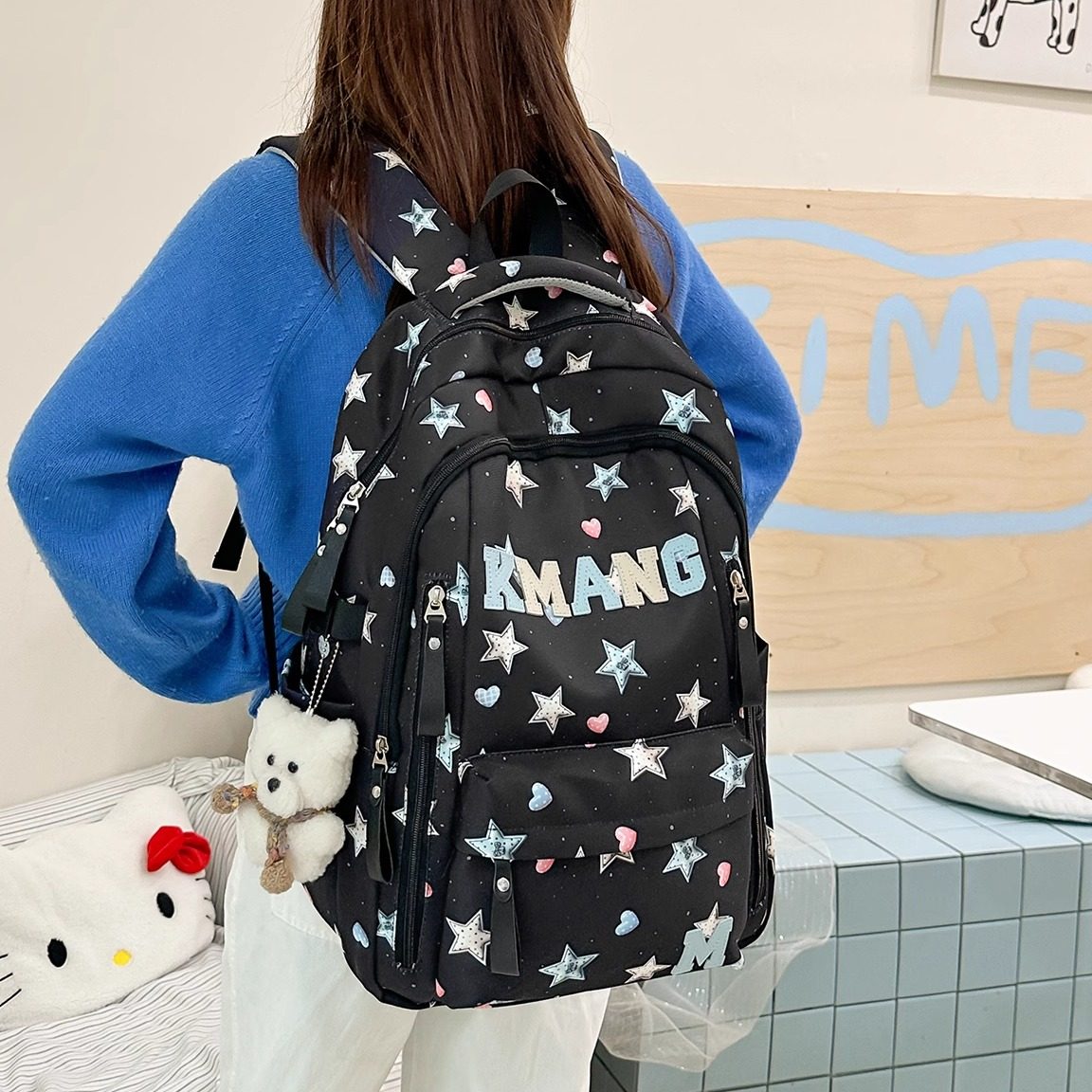 星星书包初中女生高颜值大容量高中小学生轻便减负大学生双肩包女,箱包皮具/热销女包/男包,双肩背包,淘宝优惠券,粉丝福利购,淘宝优惠卷