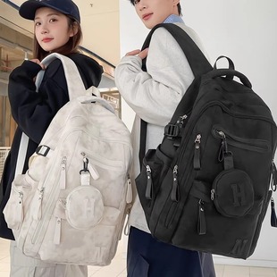 多功能双肩包男女同款初中生高中生书包大容量百搭旅行户外背包