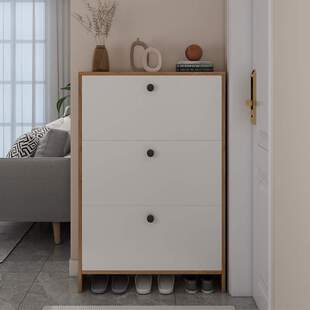 鞋柜实木翻斗15cm24cm家用门口大容量经济型省空间简约玄关柜