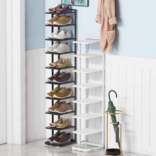 置物小型窄小结实鞋子简易多层铁艺鞋架超窄鞋柜宿舍出租房立式