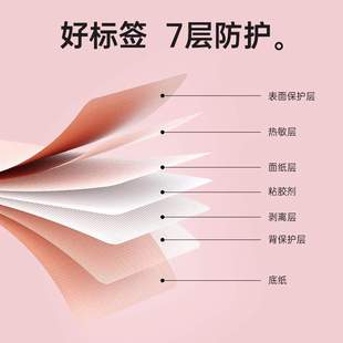 2P80硕方T50Pro彩色卡通标签打印机标签纸防水防撕防油家用办公服