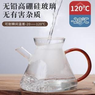 茶咖玻璃茶壶烧水壶可明火泡茶家用电陶炉煮茶壶办公室小型侧把