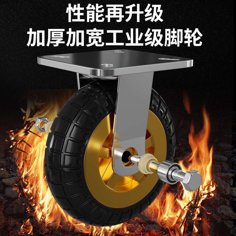手推车小推车平板车静音可折叠大推车搬运车转向轮加厚铁钢板拖车
