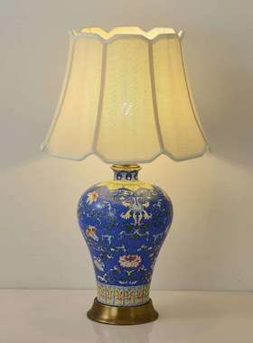 美式复古手绘花纹陶瓷台灯S号（MT24808S）