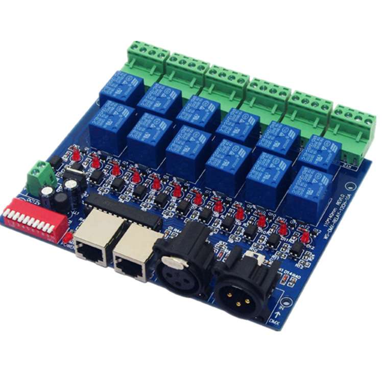 12路DMX继电器开关 12通道DMX512继电器 每路10A DMX-RELAY-12CH